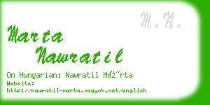 marta nawratil business card